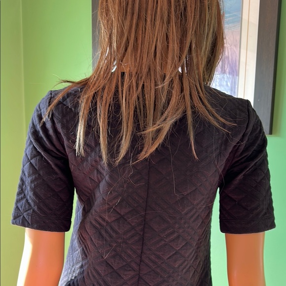 💛💛NWOT LOFT Black Quilted A-line Mini Dress💛💛 - Picture 5 of 10